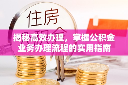 五家渠揭秘高效办理，掌握公积金业务办理流程的实用指南